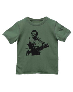 Johnny Cash T-shirt til børn | Grøn – 100 % organisk bomuld